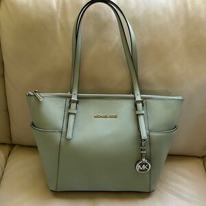 Michael Kors Light Green Tote Bag